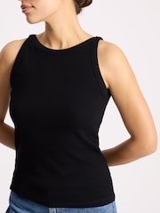 Albaray Black High Neck Rib Vest - Image 3 of 4