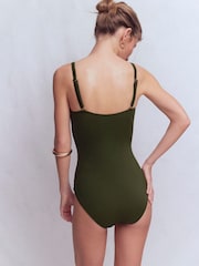 Boden Green Pleated Cup Swimsuit - Image 3 of 7