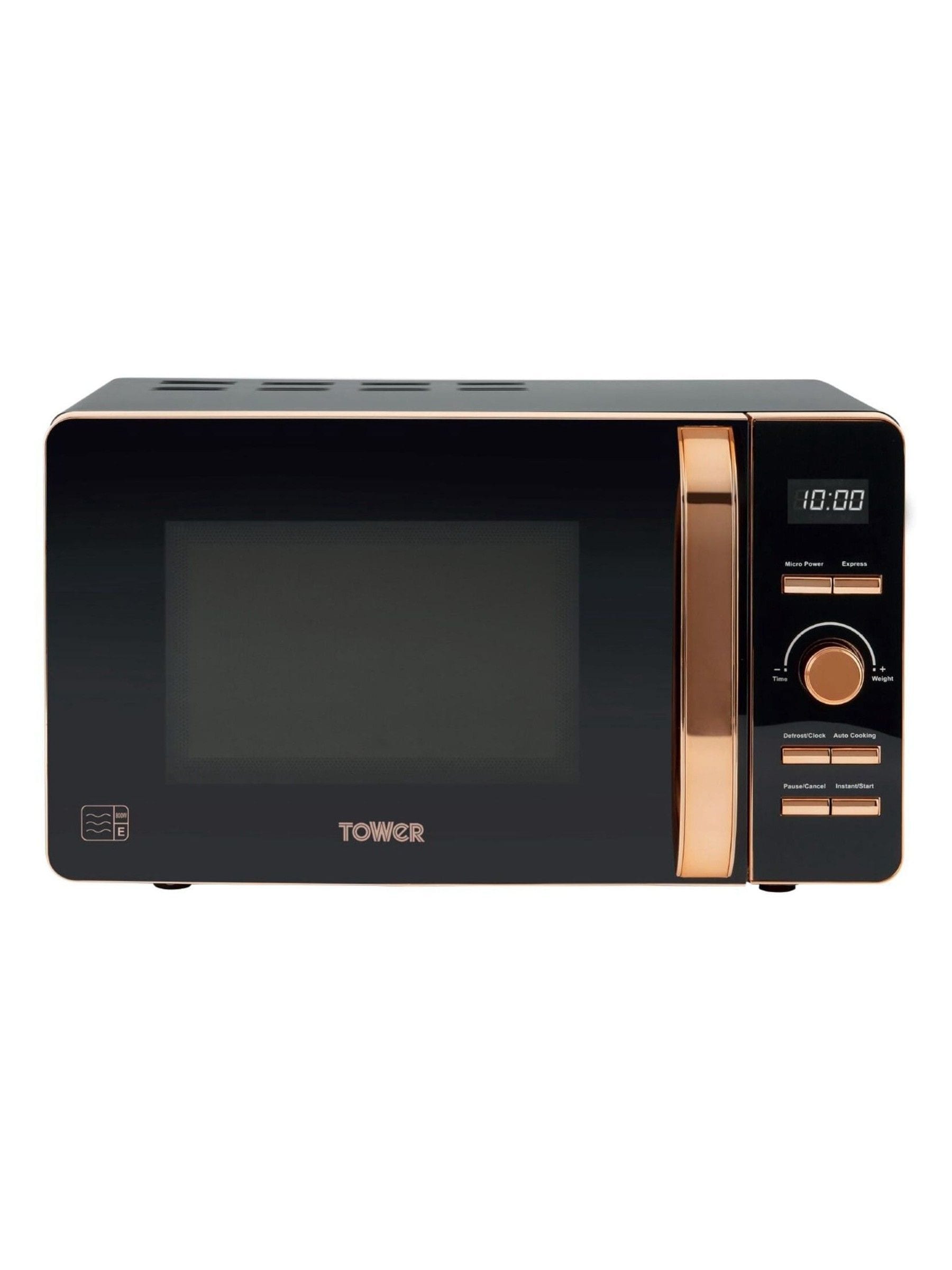 Tower Unisex Black Digital Microwave 20L 800W T24021 W/ Rose Gold Trim - Image 8