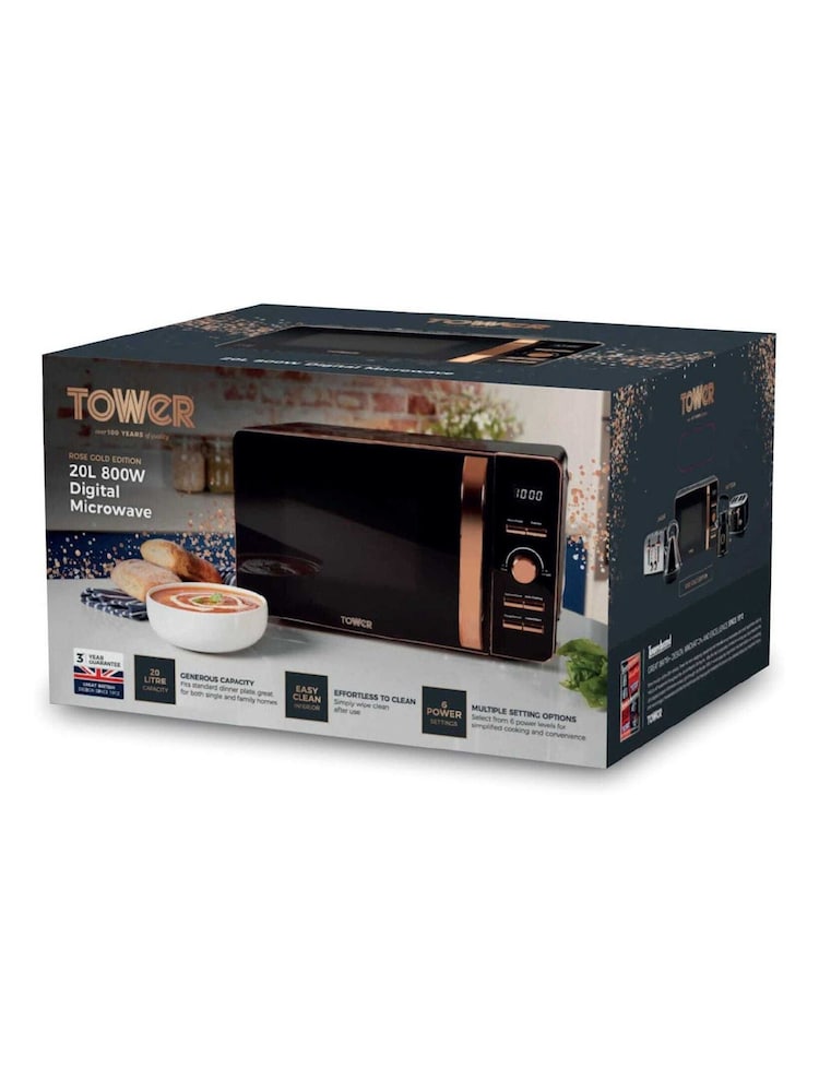 Tower Black 800W Digital Microwave - Image 4 of 4 Tower Black 800W Digital Microwave - Image 4 of 4