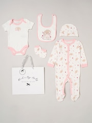 Rock-A-Bye Baby Boutique White All-In-One Baby Gift Set 5 Piece - Image 1 of 6