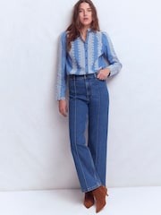 Boden Pintuck Column Leg Jeans - صورة 1 من 6