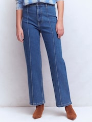 Boden Pintuck Column Leg Jeans - صورة 2 من 6