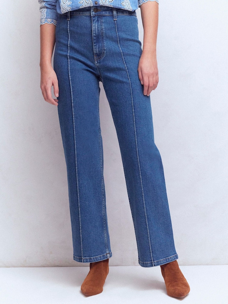 Boden Pintuck Column Leg Jeans - صورة 2 من 6