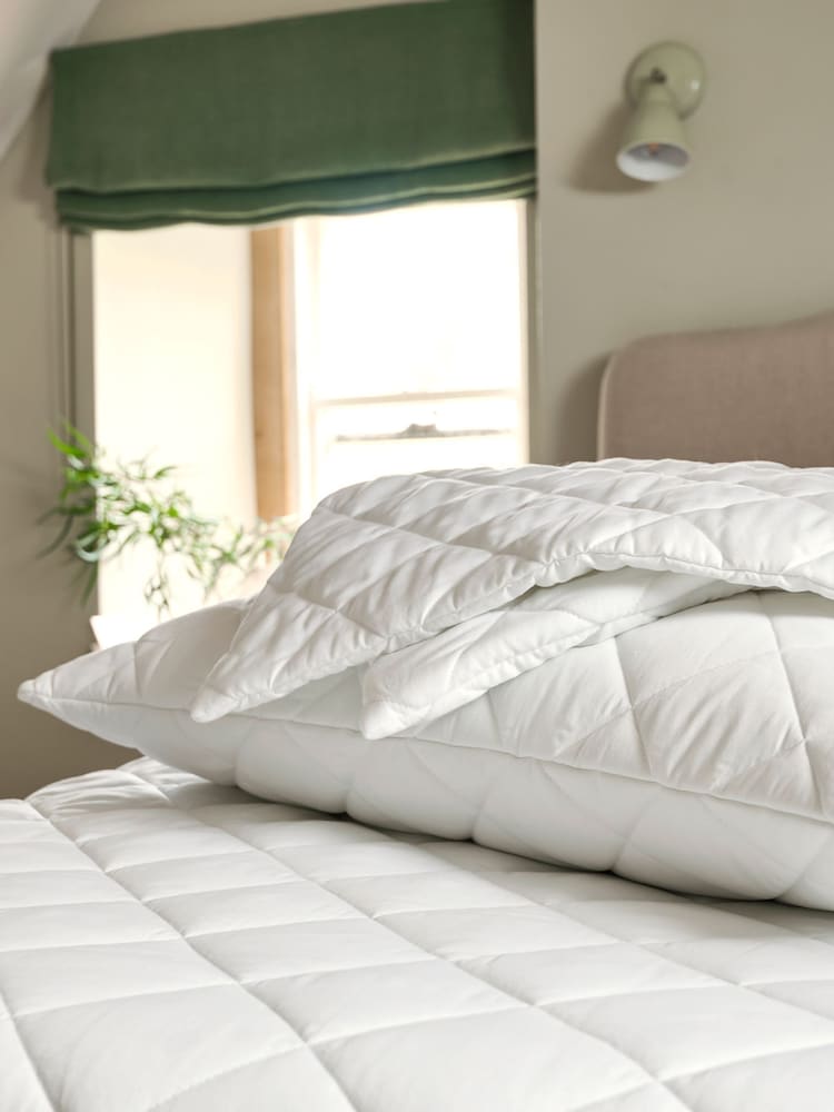 Christy White Classic Hypoallergenic Mattress Topper - Image 2 of 4 Christy White Classic Hypoallergenic Mattress Topper - Image 2 of 4