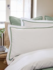Christy Sage Green Beaumont Cotton Percale Pillowcase Pair - Image 2 of 3