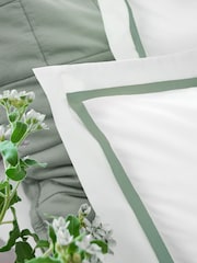 Christy Sage Green Beaumont Cotton Percale Pillowcase Pair - Image 3 of 3