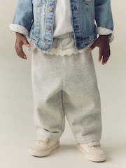 Grey Frill Waist Barrel Leg Trousers (3mths-7yrs) - Image 1 of 4