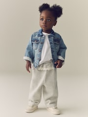 Grey Frill Waist Barrel Leg Trousers (3mths-7yrs) - Image 2 of 4