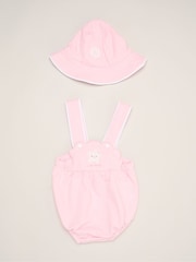 Rock-A-Bye Baby Boutique Pink Star Romper and Hat Outfit Set - Image 1 of 5