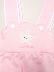 Rock-A-Bye Baby Boutique Pink Star Romper and Hat Outfit Set - Image 4 of 5