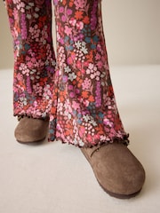 Choco Florecitas - Leggings acampanados de canalé (3 meses-7 años) - Imagen 4 de 8