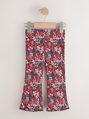 Choco Florecitas - Leggings acampanados de canalé (3 meses-7 años) - Imagen 5 de 8