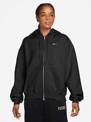 Nike Total Black Studio Fleece Oversized Hoodie - Image 1 of 3