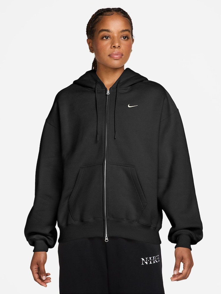 Nike Total Black Studio Fleece Oversized Hoodie - Image 1 of 3