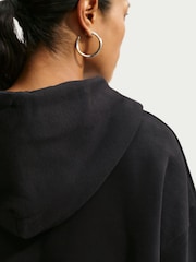 Visiškai juoda - Nike Studio Fleece Oversized džemperis su gobtuvu - 5 paveikslėlis iš 6