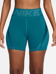 Nike Green Pro Sculpt High Waisted 5 inch Shorts - Image 1 of 4