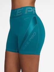 Nike Green Pro Sculpt High Waisted 5 inch Shorts - Image 3 of 4