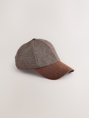 Hnědá - Contrast Peak Check Cap - Obrázek 1 z 3