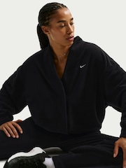 Schwarz - Nike One Polar Fleece Cardigan - Bild 1 von 5