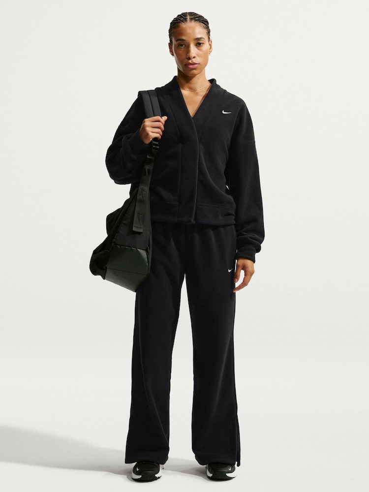 Schwarz - Nike One Polar Fleece Cardigan - Bild 2 von 5