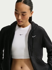 Nike Black Studio Fleece Plush Full-Zip Hoodie - Image 1 of 5