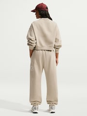 Nike Cream Studio Fleece Oversized Cropped Long-Sleeve Crew T-Shirt - Image 2 of 6