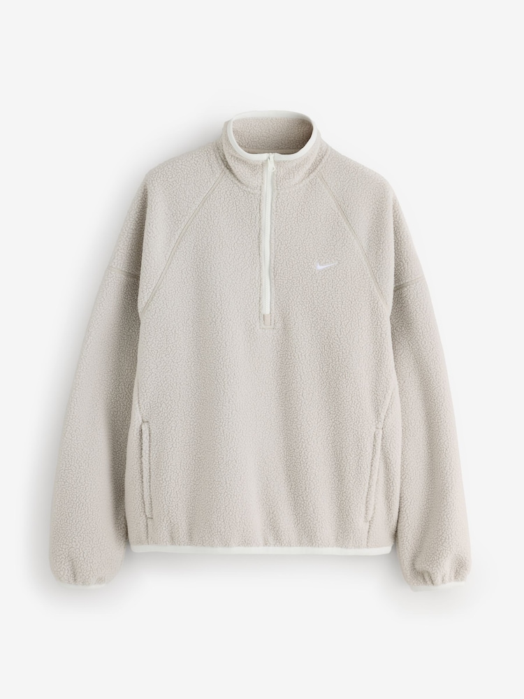 Nike Cream Sportswear Oversized Fleece Long-Sleeve Fleece - Image 1 of 1
