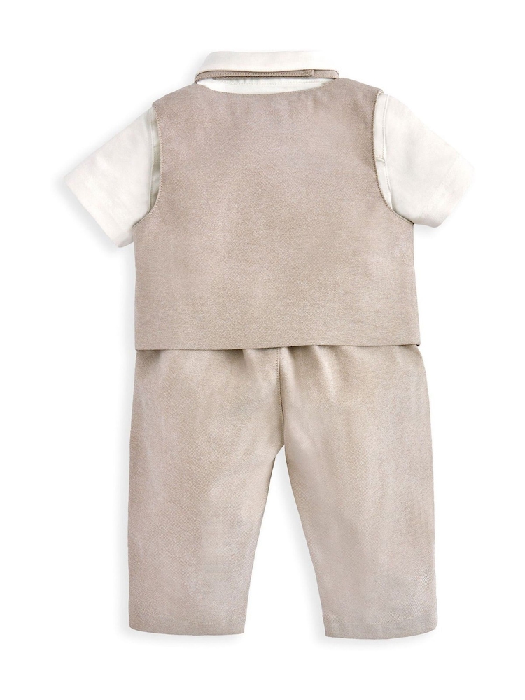 Mamas & Papas Brown Smart Suit 4 Piece - Image 2 of 6