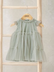Mamas & Papas Green Mesh Dress - Image 1 of 2