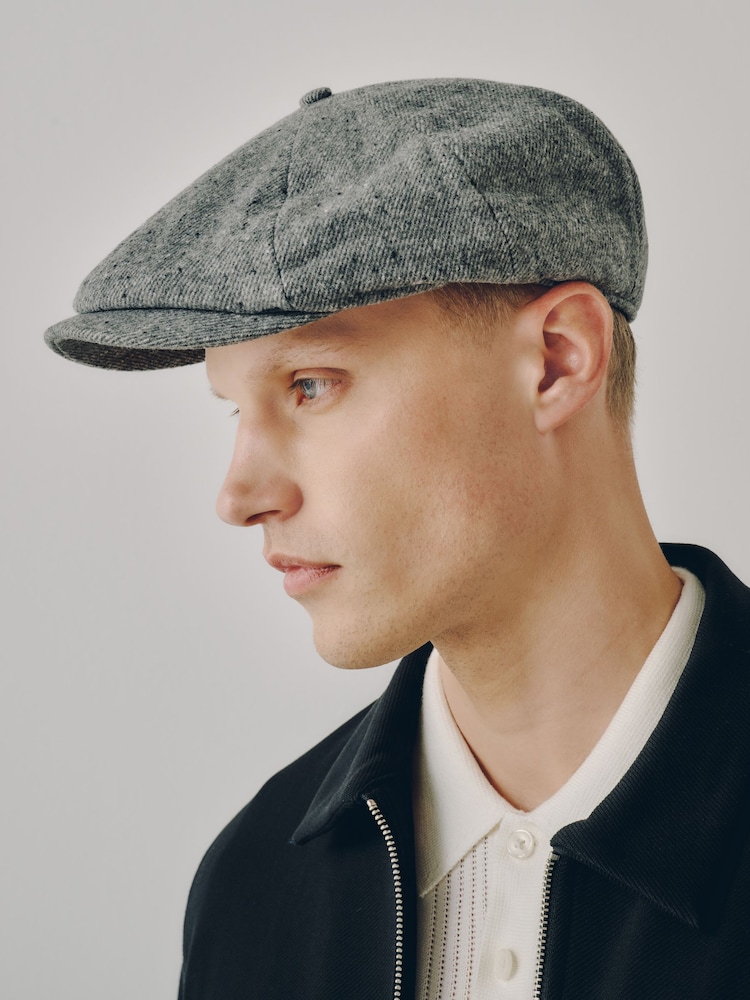 Light Grey Bakerboy Hat - Image 1 of 6 Light Grey Bakerboy Hat - Image 1 of 6