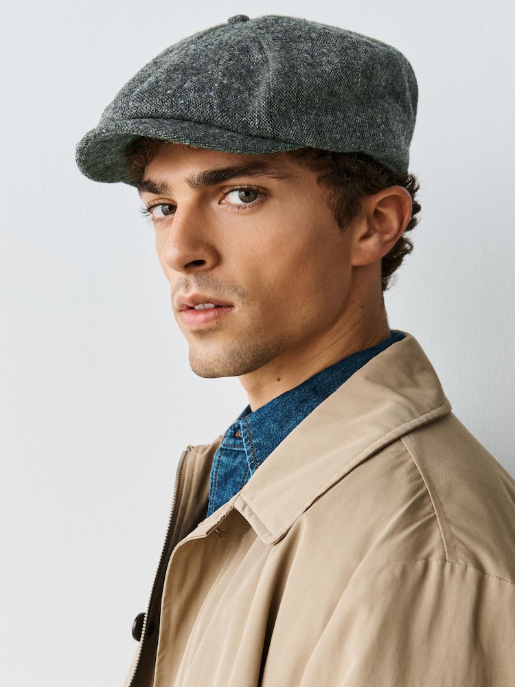 Khaki Green Bakerboy Hat - Image 1 of 5 Khaki Green Bakerboy Hat - Image 1 of 5