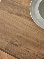 Dark Natural Bronx Oak Effect 6 to 8 Seater Extending Dining Table - Image 4 of 9