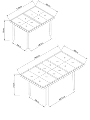 Light Natural Hayford Herringbon 4 to 6 Seater Extending Dining Table - Image 4 of 10
