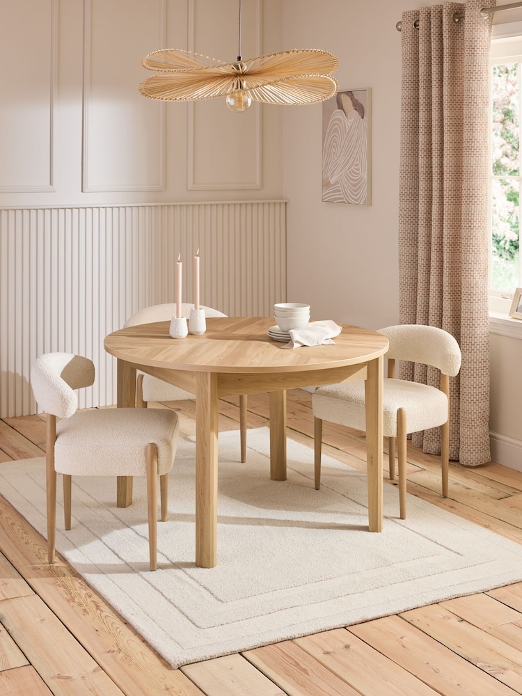 Buy Light Natural Hayford Herringbone 4 to 6 Seater Extending Dining ...
