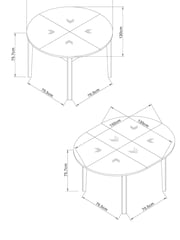 Hayford Herringbone 4 to 6 Seater Extending Dining Table - Bild 4 von 6