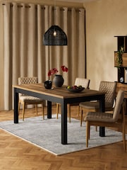 Dark Natural Bronx 6 to 10 Seater Extending Dining Table - Image 1 of 10