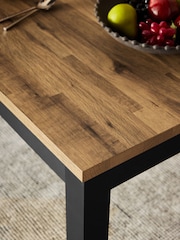 Dark Natural Bronx 6 to 10 Seater Extending Dining Table - Image 9 of 10