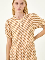 Roman Natural Geo Print Button Shirt Midi Dress - Image 5 of 5