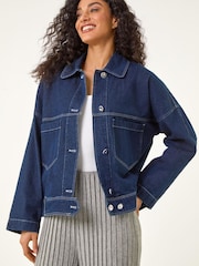 Romanデニムボクシーポケットジャケット - 画像 2 / 5