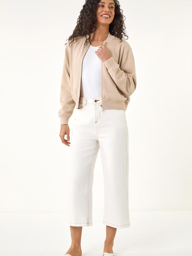 Roman Metallic Knitted Bomber Jacket - Image 2 of 5 Roman Metallic Knitted Bomber Jacket - Image 2 of 5