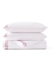 Christy Red Mistletoe Embroidered Duvet Cover & Pillowcase Set - Image 5 of 5