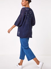 Roman ポインテル ハート ニット カーディガン - 画像 3 / 5