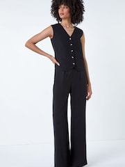 Roman וסט מכופתר מתערובת פשתן - תמונה 4 מתוך 5