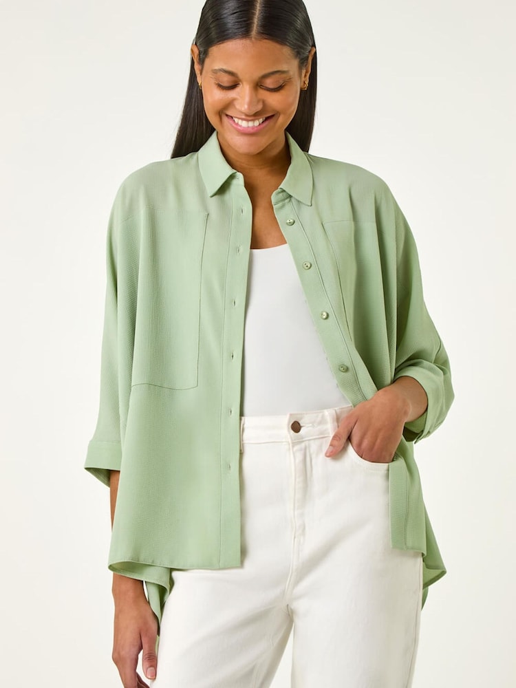 Roman Green Relaxed Smart Stretch Shirt - Image 1 of 5