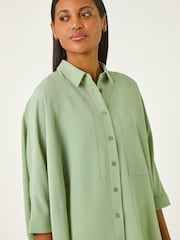 Roman Green Relaxed Smart Stretch Shirt - Image 4 of 5