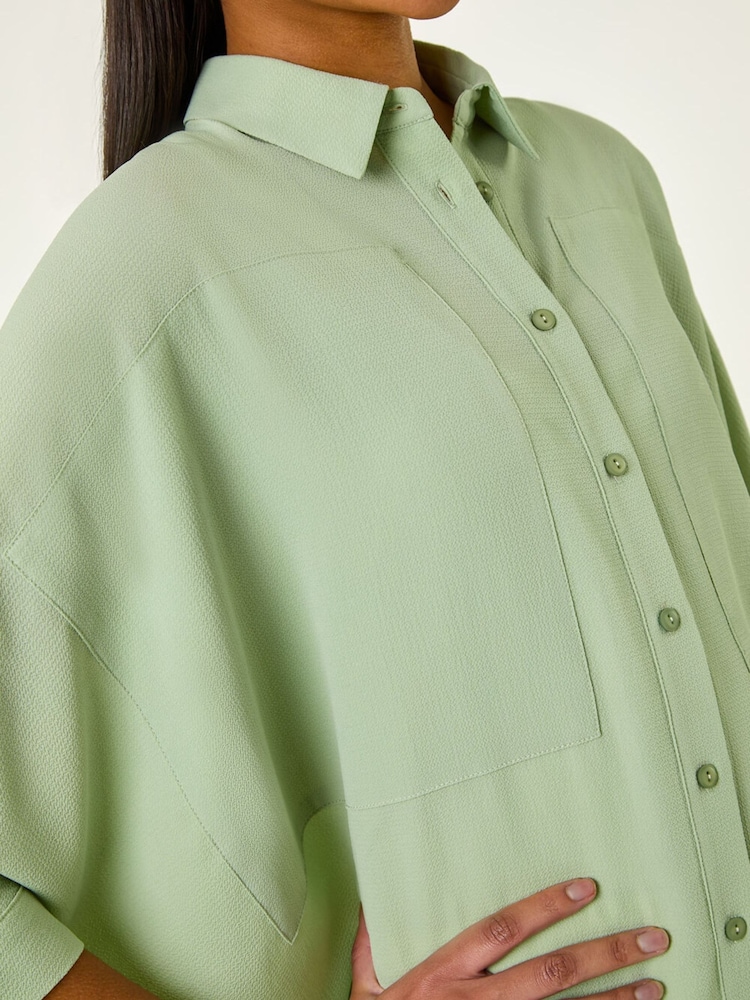 Roman Green Relaxed Smart Stretch Shirt - Image 5 of 5