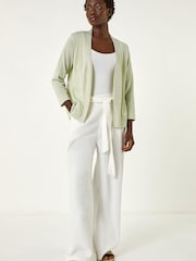 Roman Green Shimmer Detail Shrug Cardigan - Image 2 of 5