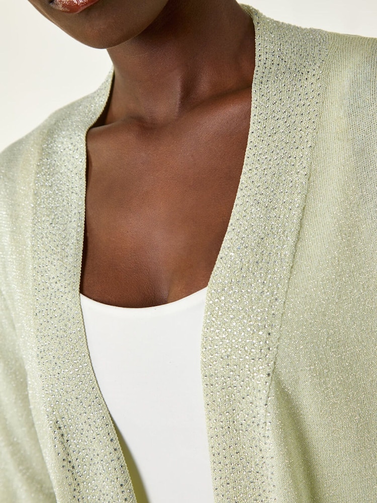Roman Green Shimmer Detail Shrug Cardigan - Image 5 of 5
