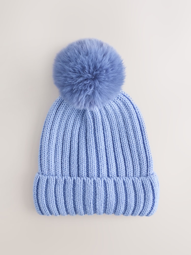 Mavi - Rib Pom Beanie (3ay-16il) - 3şəkildən 1 şəkil Mavi - Rib Pom Beanie (3ay-16il) - 3şəkildən 1 şəkil
